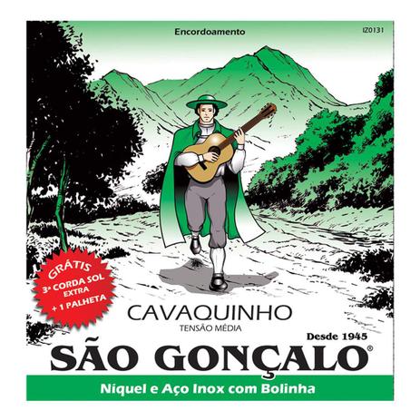 Encordoamento de Cavaco Sao Goncalo Niquel Menor preço em Encordoamento de Cavaco Sao Goncalo Niquel