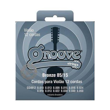 Encordoamento de Violão Aço 12 Cordas Groove GS4PB12 Bronze 0.10 Menor preço em Encordoamento de Violão Aço 12 Cordas Groove GS4PB12 Bronze 0.10