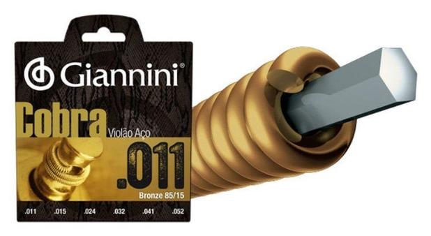 Encordoamento giannini cobra violão aço - .011 geeflk Menor preço em Encordoamento giannini cobra violão aço - .011 geeflk