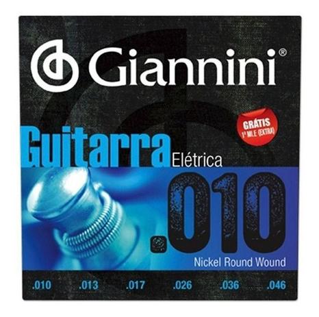 Encordoamento Giannini Guitarra Elétrica 010 Níquel Menor preço em Encordoamento Giannini Guitarra Elétrica 010 Níquel