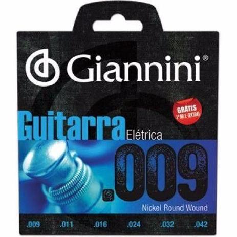 Encordoamento Giannini guitarra niquel 009 Menor preço em Encordoamento Giannini guitarra niquel 009