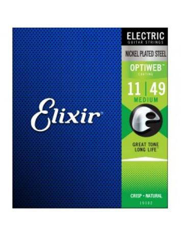 Encordoamento Guitarra 0,11 Elixir Optiweb Medium Menor preço em Encordoamento Guitarra 0,11 Elixir Optiweb Medium