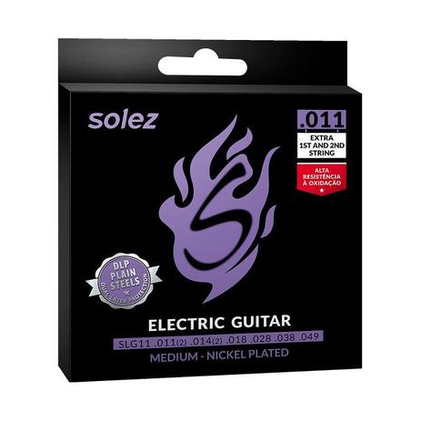 Encordoamento Guitarra 0,11 SLG11 Solez Menor preço em Encordoamento Guitarra 0,11 SLG11 Solez