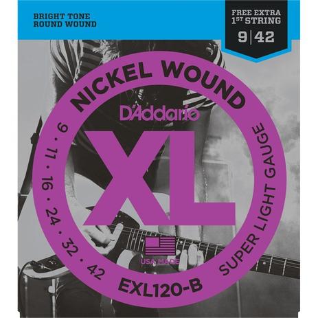 Encordoamento Guitarra Daddario Exl120-B 0.09 Menor preço em Encordoamento Guitarra Daddario Exl120-B 0.09