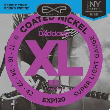 Encordoamento Guitarra Daddario EXP120 .009-.042 Menor preço em Encordoamento Guitarra Daddario EXP120 .009-.042