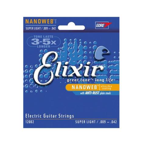 Encordoamento Guitarra Elixir 12002 .009-.042 Nanoweb Super Light Menor preço em Encordoamento Guitarra Elixir 12002 .009-.042 Nanoweb Super Light