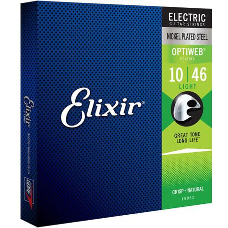 Encordoamento Guitarra Elixir 19052 .010-.046 Optiweb Light Menor preço em Encordoamento Guitarra Elixir 19052 .010-.046 Optiweb Light