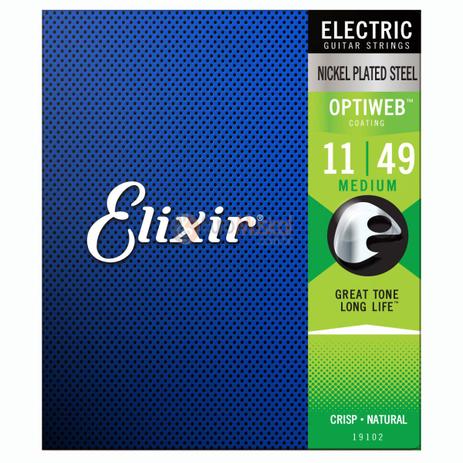 Encordoamento Guitarra Elixir Optiweb .011/.049 Menor preço em Encordoamento Guitarra Elixir Optiweb .011/.049