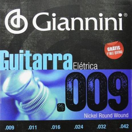 Encordoamento Guitarra Giannini GEEGST 009 Menor preço em Encordoamento Guitarra Giannini GEEGST 009