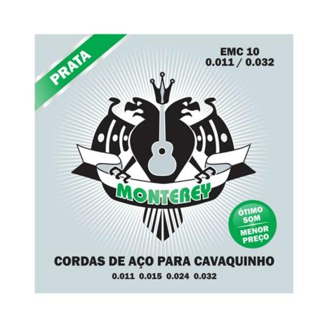 Encordoamento Monterey P/ Cavaquinho EMC10 Aço Prata - EC0022 Menor preço em Encordoamento Monterey P/ Cavaquinho EMC10 Aço Prata - EC0022