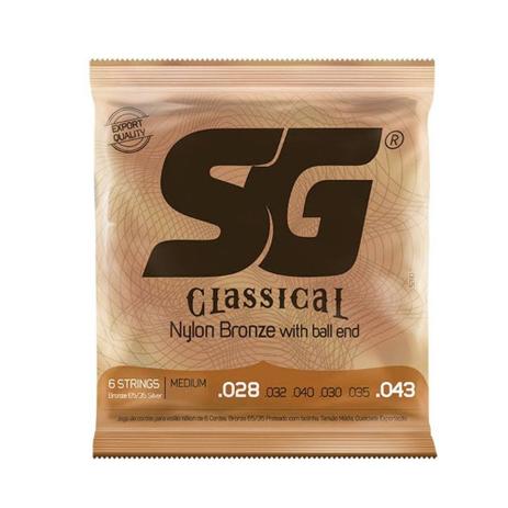 Encordoamento P/ Violão Nylon SG C/ Bolinha Tensão Média - EC0214 - Sg strings Menor preço em Encordoamento P/ Violão Nylon SG C/ Bolinha Tensão Média - EC0214 - Sg strings