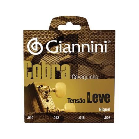 Encordoamento para cavaquinho aço tensão leve série cobra gescl - Giannini Menor preço em Encordoamento para cavaquinho aço tensão leve série cobra gescl - Giannini