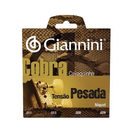 Encordoamento para cavaquinho aço tensão pesada série cobra gescp - Giannini Menor preço em Encordoamento para cavaquinho aço tensão pesada série cobra gescp - Giannini