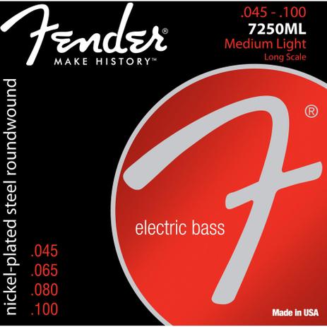 Encordoamento para Contrabaixo 4 Cordas ACO 0.045 7250ML Niquelado Fender Menor preço em Encordoamento para Contrabaixo 4 Cordas ACO 0.045 7250ML Niquelado Fender