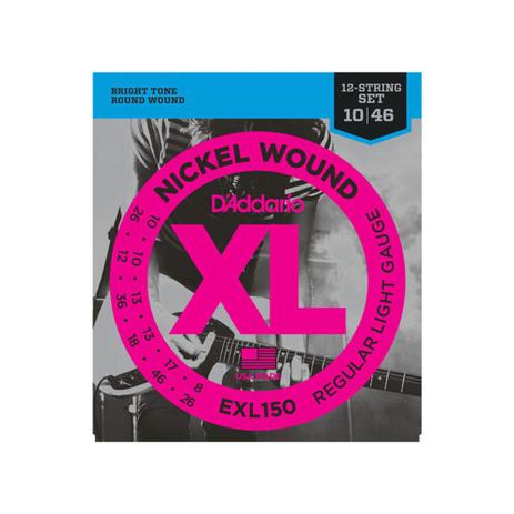 Encordoamento para guitarra d'addario exl150 010-052 12c super light Menor preço em Encordoamento para guitarra d'addario exl150 010-052 12c super light