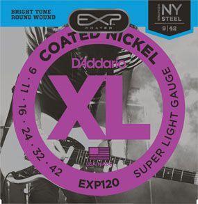 Encordoamento para guitarra DAddario 0,09 EXP120 9-42 Menor preço em Encordoamento para guitarra DAddario 0,09 EXP120 9-42