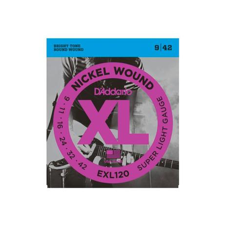 Encordoamento para guitarra daddario esxl120 09 Menor preço em Encordoamento para guitarra daddario esxl120 09