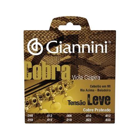 Encordoamento para viola aço prateado tensão leve série cobra gesvl - Giannini Menor preço em Encordoamento para viola aço prateado tensão leve série cobra gesvl - Giannini