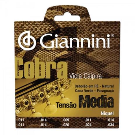 Encordoamento Para Viola Caipira GESVNM Cobra Aço Média GIANNINI Menor preço em Encordoamento Para Viola Caipira GESVNM Cobra Aço Média GIANNINI