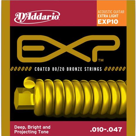 Encordoamento Para Violão 010 Coated Bronze EXP-10 - DAddario - D addario Menor preço em Encordoamento Para Violão 010 Coated Bronze EXP-10 - DAddario - D addario