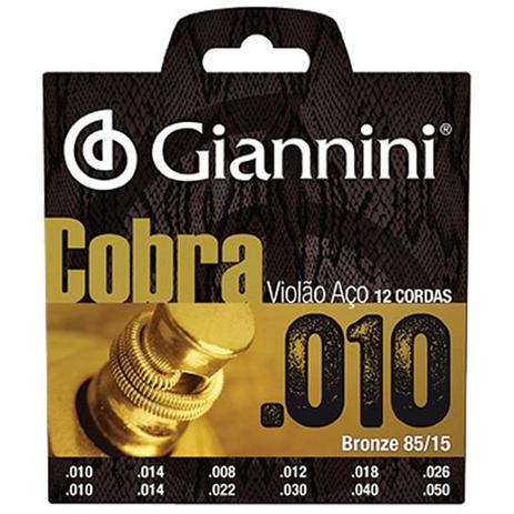 Encordoamento Para Violão 12 Cordas Aço Geef12m Gianinni - Giannini Menor preço em Encordoamento Para Violão 12 Cordas Aço Geef12m Gianinni - Giannini