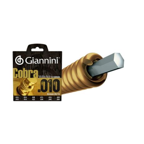 Encordoamento Para Violão 12 Cordas GEEF12M 12 - Gianinni - Giannini Menor preço em Encordoamento Para Violão 12 Cordas GEEF12M 12 - Gianinni - Giannini