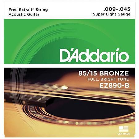 Encordoamento para violão 6 cordas aço 009 a 045 super light - Daddario Menor preço em Encordoamento para violão 6 cordas aço 009 a 045 super light - Daddario