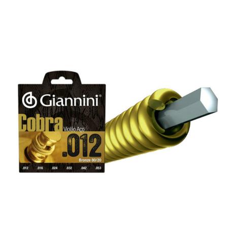 Encordoamento Para Violão Aço 012 CA-82L - Gianinni - Giannini Menor preço em Encordoamento Para Violão Aço 012 CA-82L - Gianinni - Giannini