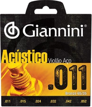 Encordoamento para violao aço acustico .011 bronze - gespw - Giannini é boa?