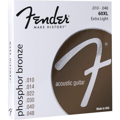 Encordoamento Para Violão Aço Bronze Fosforoso Fender Menor preço em Encordoamento Para Violão Aço Bronze Fosforoso Fender