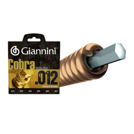 Encordoamento Para Violão Aço GEEFLKSF - Giannini Menor preço em Encordoamento Para Violão Aço GEEFLKSF - Giannini