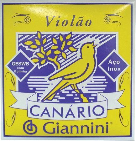 Encordoamento para violão aço geswb com bolinha - série canário - tensão média - Giannini Menor preço em Encordoamento para violão aço geswb com bolinha - série canário - tensão média - Giannini