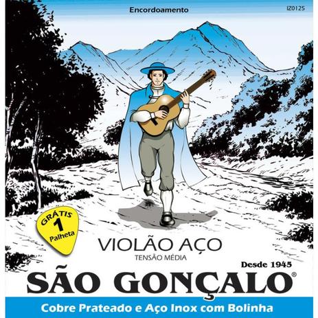 Encordoamento para Violão Aço São Gonçalo 0.11 Prata IZ-0125 - Sao goncalo Menor preço em Encordoamento para Violão Aço São Gonçalo 0.11 Prata IZ-0125 - Sao goncalo