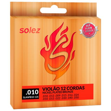 Encordoamento Para Violão Aço Solez 12 Cordas 010 SLANPB10-12S Menor preço em Encordoamento Para Violão Aço Solez 12 Cordas 010 SLANPB10-12S