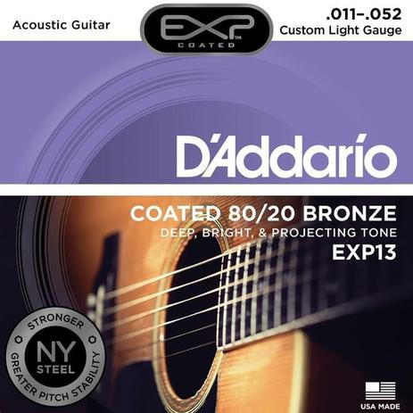 Encordoamento para violão DAddario 0,11 EXP13 BRONZE 80/20 Menor preço em Encordoamento para violão DAddario 0,11 EXP13 BRONZE 80/20