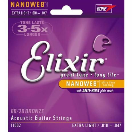 Encordoamento Para Violão de Aço 010 EL - Elixir Menor preço em Encordoamento Para Violão de Aço 010 EL - Elixir