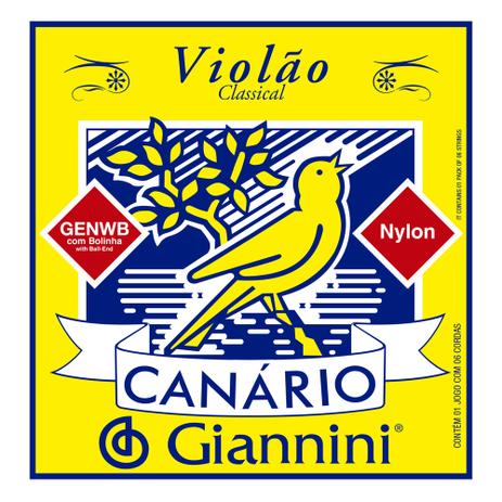Encordoamento para Violão Nylon bolinha GENWB Canario - Giannini Menor preço em Encordoamento para Violão Nylon bolinha GENWB Canario - Giannini