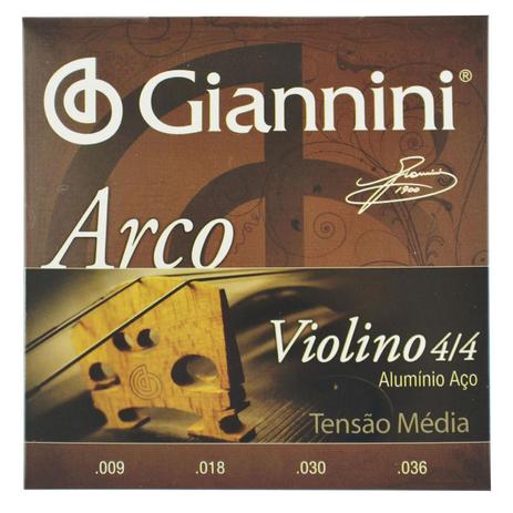 Encordoamento Para Violino Geavva 4/4 Aço Médio 27566 Giannini Menor preço em Encordoamento Para Violino Geavva 4/4 Aço Médio 27566 Giannini