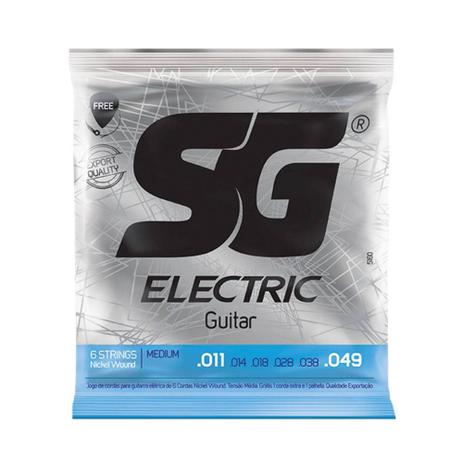 Encordoamento SG Eletric P/ Guitarra Nickel Light 11/49 - EC0381 - Sg strings Menor preço em Encordoamento SG Eletric P/ Guitarra Nickel Light 11/49 - EC0381 - Sg strings