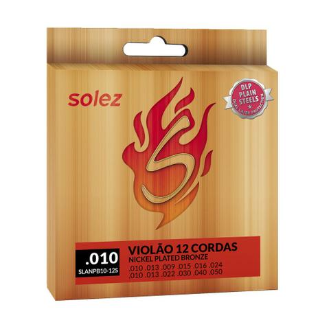 Encordoamento Solez Violão De 12 Cordas Slanpb10-12s 0.10/0.50 Menor preço em Encordoamento Solez Violão De 12 Cordas Slanpb10-12s 0.10/0.50
