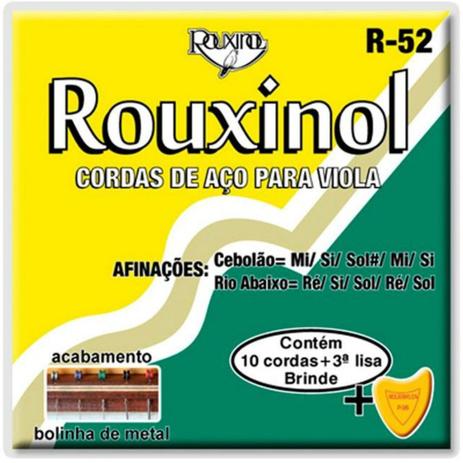 Encordoamento Viola 10 Cordas Bolinha R52 Rouxinol Menor preço em Encordoamento Viola 10 Cordas Bolinha R52 Rouxinol