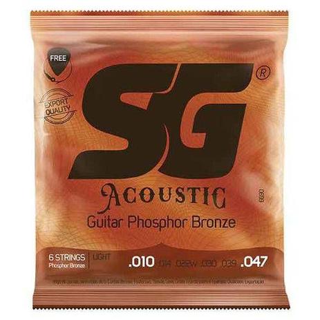 Encordoamento Violao Aco Sg Fosforo Bronze 010 Cod 6690 Menor preço em Encordoamento Violao Aco Sg Fosforo Bronze 010 Cod 6690