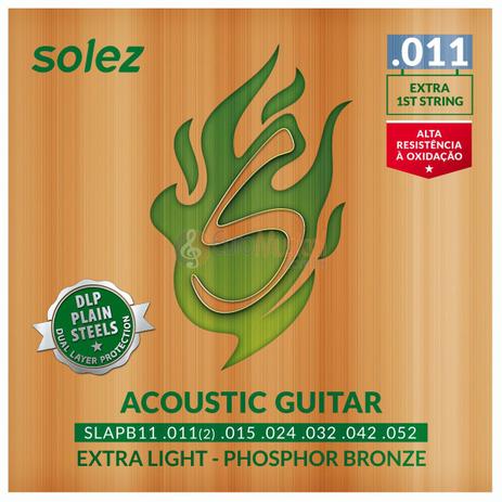 Encordoamento Violão Aço Solez Phosphor Bronze 0.011 Menor preço em Encordoamento Violão Aço Solez Phosphor Bronze 0.011