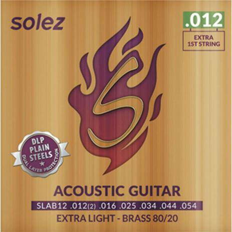 Encordoamento Violao Brass SLAB-12 - Solez Menor preço em Encordoamento Violao Brass SLAB-12 - Solez