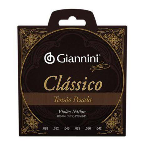 Encordoamento Violão Nylon Tensão Pesada Giannini Clássico GENWPA Menor preço em Encordoamento Violão Nylon Tensão Pesada Giannini Clássico GENWPA