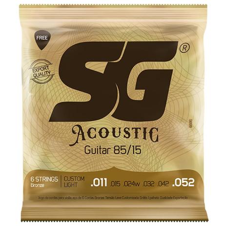 Encordoamento Violao SG 6686 .011-.052 Aco - Custom Leve Menor preço em Encordoamento Violao SG 6686 .011-.052 Aco - Custom Leve