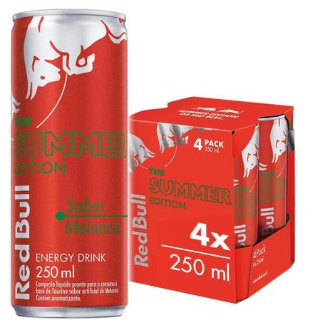 Energeticos Red Bull 250ml Melancia Edition 4 Unidades Bebida Energetica Magazine Luiza