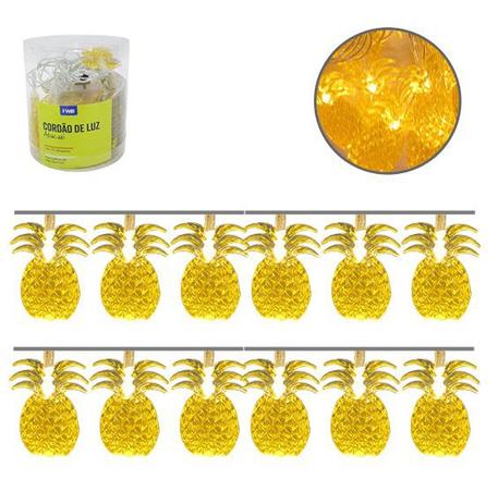 Enfeite luminoso cordão 2 mt com 10 abacaxi com led - Fwb Menor preço em Enfeite luminoso cordão 2 mt com 10 abacaxi com led - Fwb