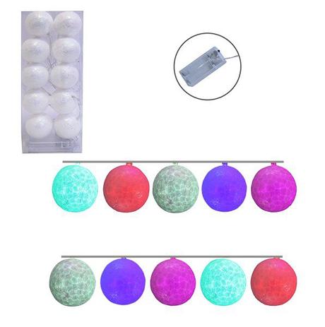 Enfeite luminoso cordão com 10 bolas de 5 cm com led - Fwb Menor preço em Enfeite luminoso cordão com 10 bolas de 5 cm com led - Fwb