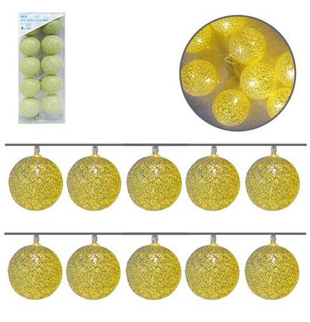 Enfeite luminoso cordão com 10 bolas led 1.80 mt - Fwb Menor preço em Enfeite luminoso cordão com 10 bolas led 1.80 mt - Fwb